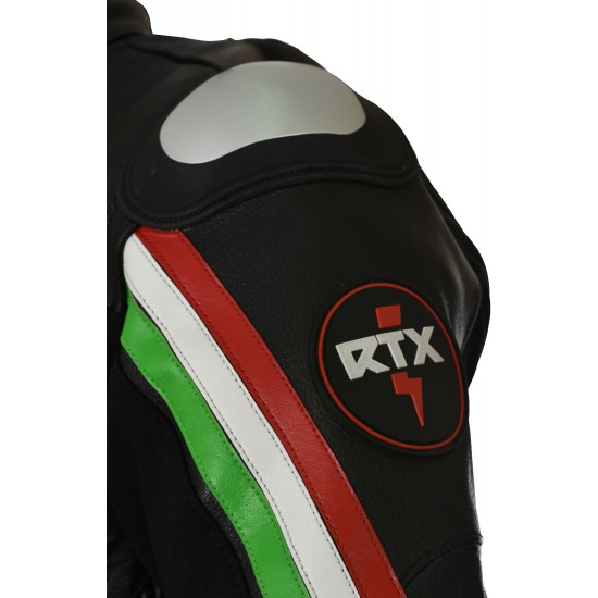 RTX Panther Italia Black Leather Race Leather 1 Piece Suit