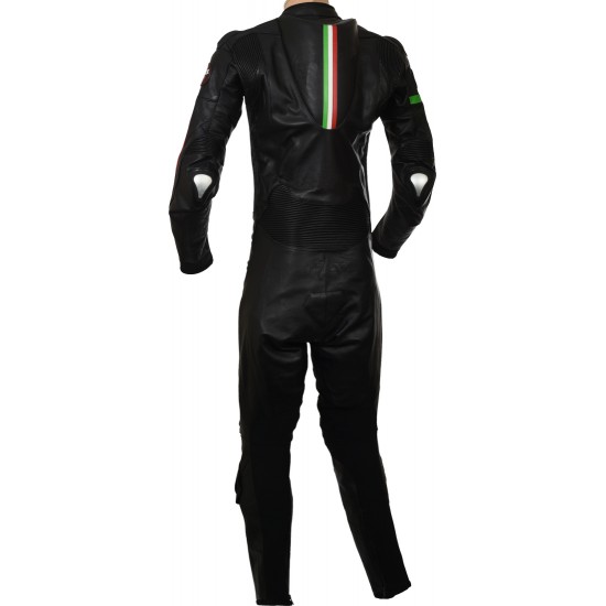 RTX Panther Italia Black Leather Race Leather 1 Piece Suit