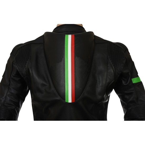 RTX Panther Italia Black Leather Race Leather 1 Piece Suit