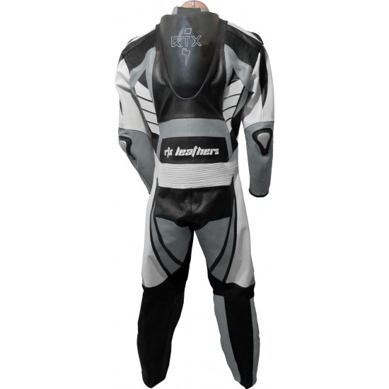 Raptor Grey Motorcycle Leather Suit