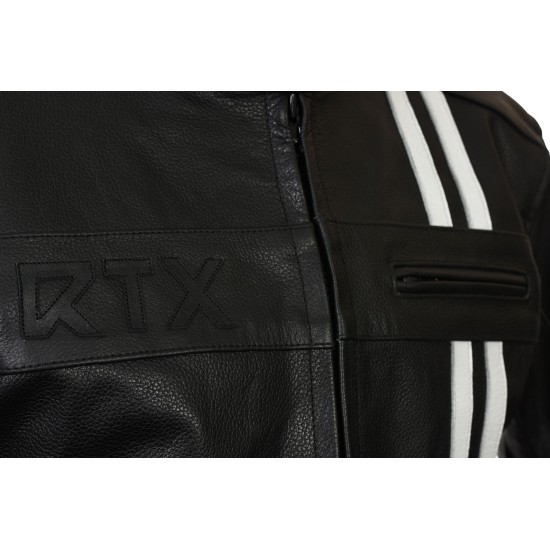 RTX Retro Black Buffalo Leather Jacket