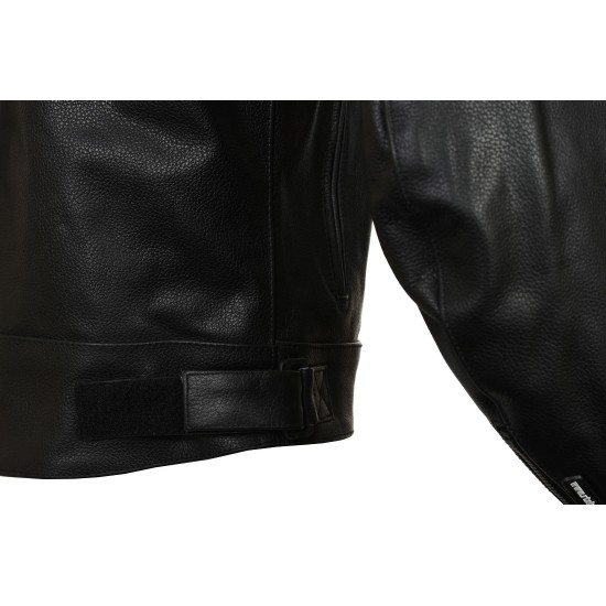 RTX Retro Black Buffalo Leather Jacket