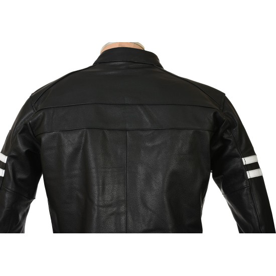 RTX Retro Black Buffalo Leather Jacket