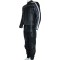 RTX Retro Classic Black Leather Motorcycle 2 Piece Suit