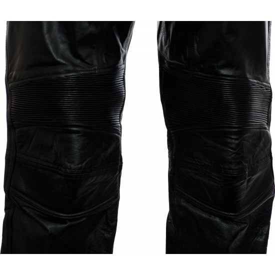 RTX Retro Classic Touring Soft Leather Biker Trouser Jeans