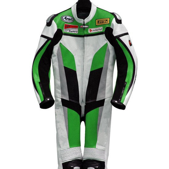 RTX Green Spartan Sports Biker One Piece Leather Suit RTX Green Spartan Sports Biker One Piece Leather Suit