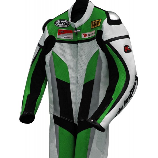 RTX Green Spartan Sports Biker One Piece Leather Suit RTX Green Spartan Sports Biker One Piece Leather Suit