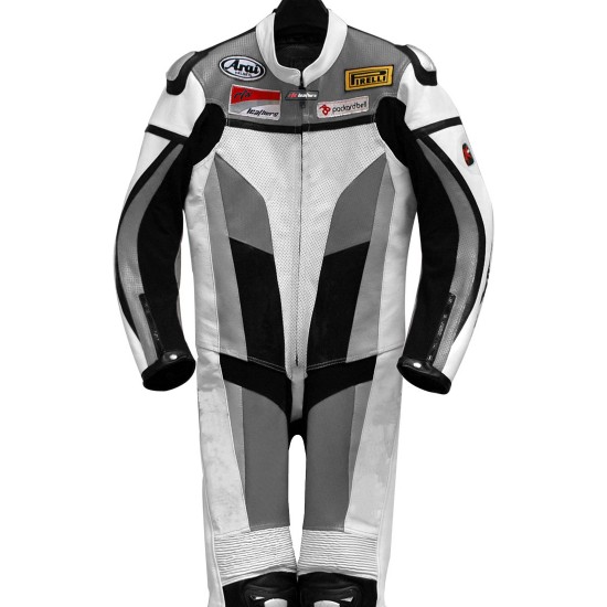 RTX Grey Spartan Sports Biker One Piece Leather Suit RTX Grey Spartan Sports Biker One Piece Leather Suit