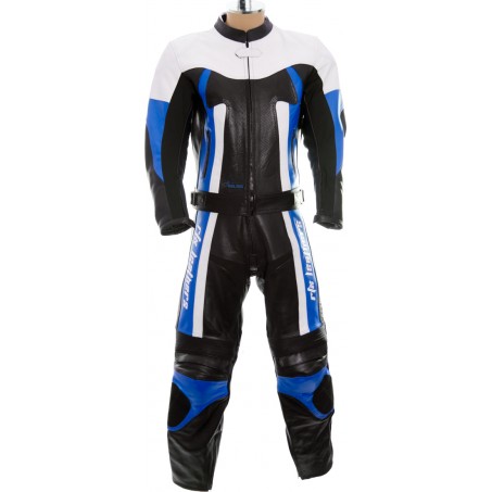 RTX Titan Blue Motorcycle Leather Two Piece Suit