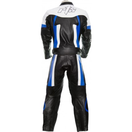 RTX Titan Blue Motorcycle Leather Two Piece Suit