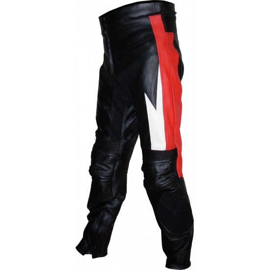 Transformer Red Leather Motorcycle Trouser