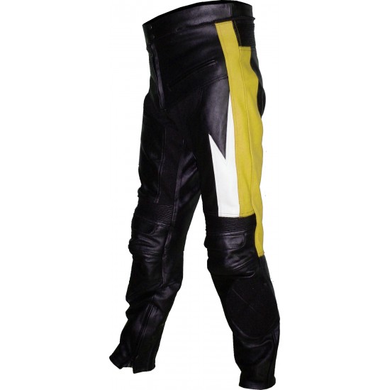 Transformer Yellow Leather Motorcycle Trouser