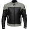 RTX Venom Grey Black Leather Biker Jacket