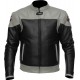RTX Venom Grey Black Leather Biker Jacket