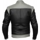 RTX Venom Grey Black Leather Biker Jacket