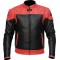 RTX Venom Red Black Leather Biker Jacket