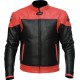 RTX Venom Red Black Leather Biker Jacket