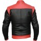 RTX Venom Red Black Leather Biker Jacket
