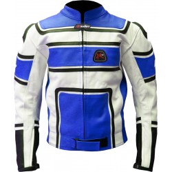 RTX X1 Supersport Touring Blue Leather Biker Jacket