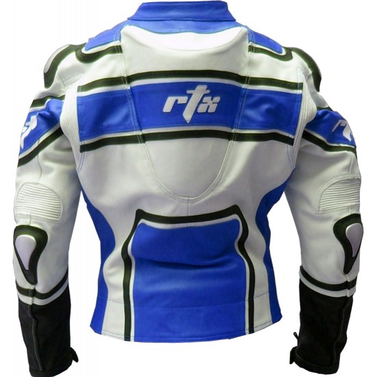 RTX X1 Supersport Touring Blue Leather Biker Jacket
