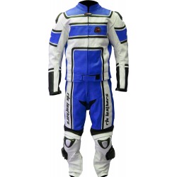 RTX X1 Supersport Touring Blue Leather Biker Suit