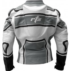 RTX X1 Supersport Touring Grey Leather Biker Jacket