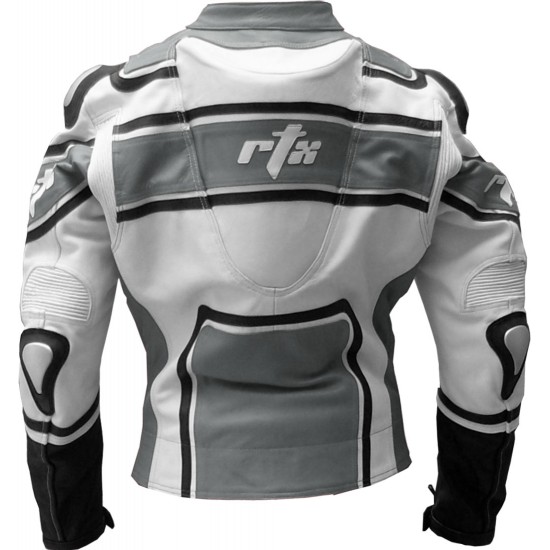 RTX X1 Supersport Touring Grey Leather Biker Jacket