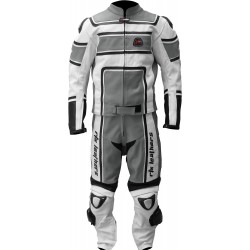 RTX X1 Supersport Touring Grey Leather Biker Suit