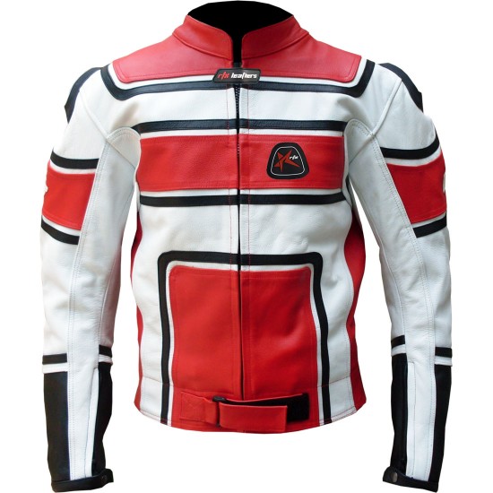 RTX X1 Supersport Touring Red Leather Biker Jacket