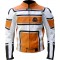 RTX X1 Supersport Touring Orange Leather Biker Jacket