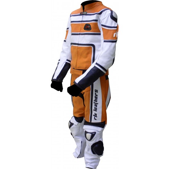 RTX X1 Supersport Touring Orange Leather Biker Suit RTX X1 Supersport Touring Orange Leather Biker Suit