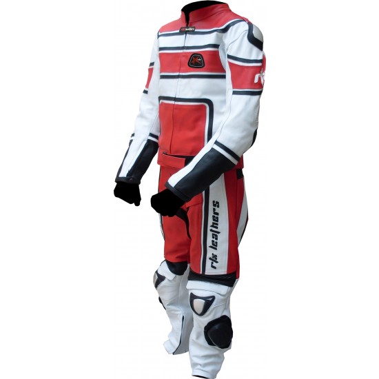 RTX X1 Supersport Touring Red Leather Biker Suit