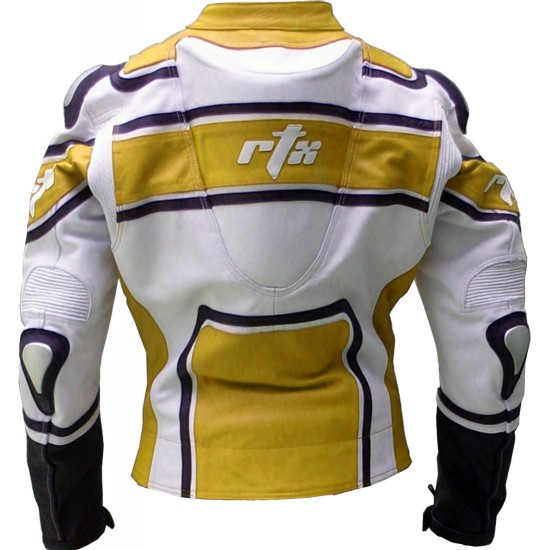 RTX X1 Supersport Touring Yellow Leather Biker Jacket