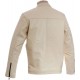 Steve McQueen Heuer Grand Prix Quilted Cream Leather Jacket