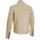 Steve McQueen Gulf Heuer Cream Leather Jacket